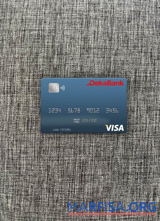 Blank Germany Deka Bank visa card photolook front example